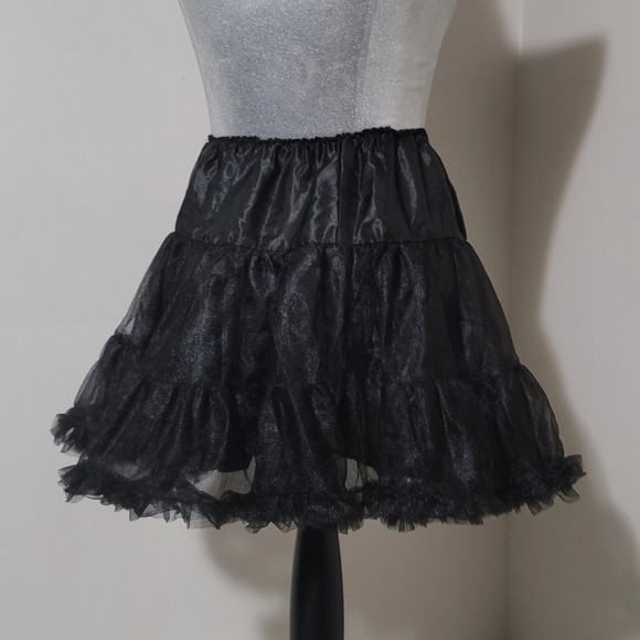 tutu  tulle petticoat mini skirt ruffle black Xs - L - Picture 3 of 11